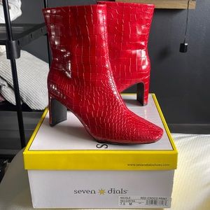 New Seven dials Nicole red/croc print